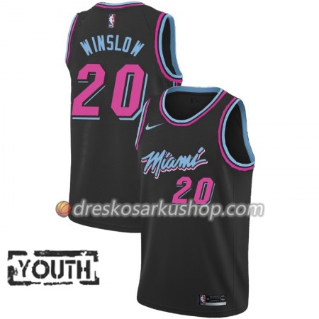 Dječji NBA Dres Miami Heat Justise Winslow 20 Nike 2018-19 City Edition Crna Swingman
